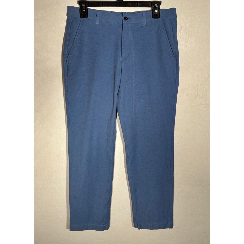 Michael Kors Mens Pants 32x30 Blue Stretch Cotton Nylon Chino Dress Straight